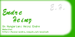 endre heinz business card